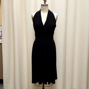 Evan Picone Black Matte Jersey Dress